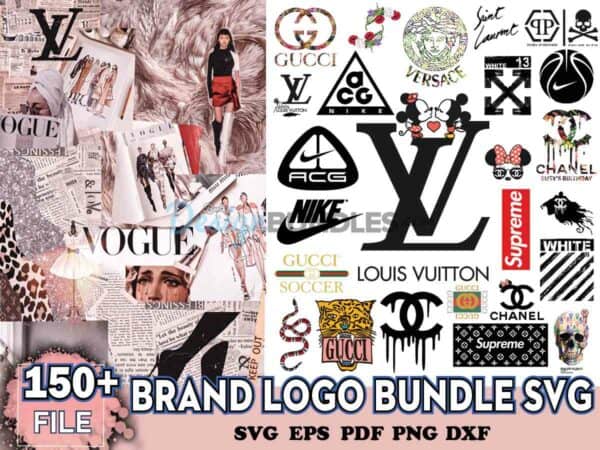150+ Brand Logo Bundle Svg, Trending Svg, Fashion Brand Svg