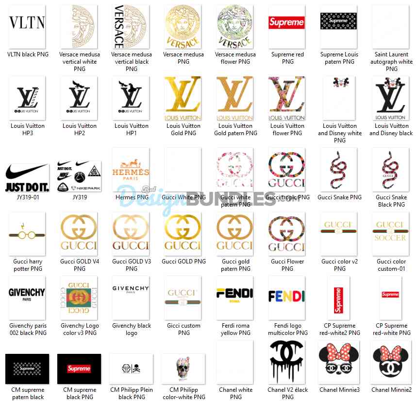 150+ Fashion Brand Bundle PNG, Trending Png, Brand Logos Png ...