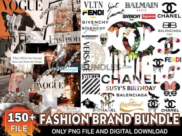 150+ Fashion Brand Bundle PNG, Trending Png, Brand Logos Png
