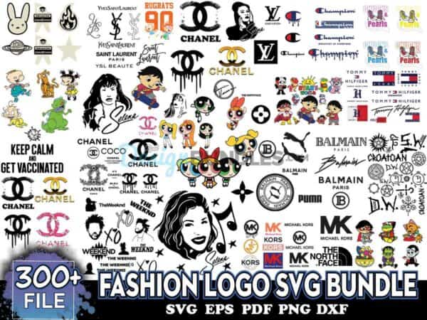 300+ Fashion Logo Svg Bundle, Brand Logo Svg, Famous Brand Svg