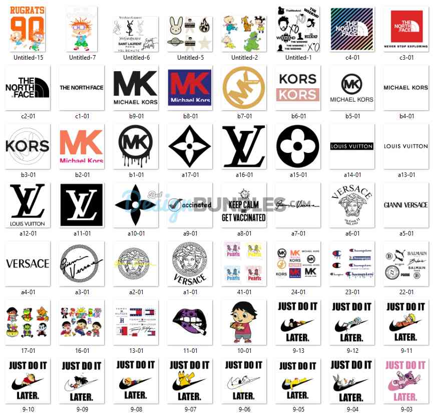 300 Fashion Logo Svg Bundle Brand Logo Svg Famous Brand Svg Instant 