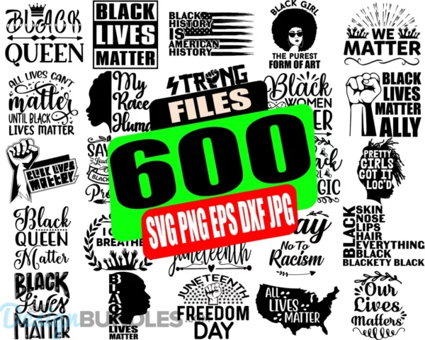 Black Lives Matter SVG Bundle, Juneteenth SVG File, BLM SVG Cutting Files