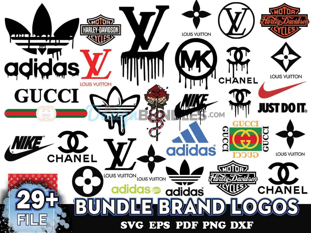 Bundle Brand Logos, Fashion Logo Svg, Logo Svg Instant Download ...