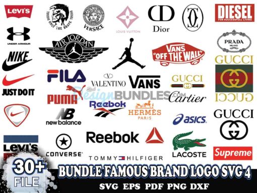 Bundle Famous Brand Logo Svg 4, File For Cricut Instant Download ...