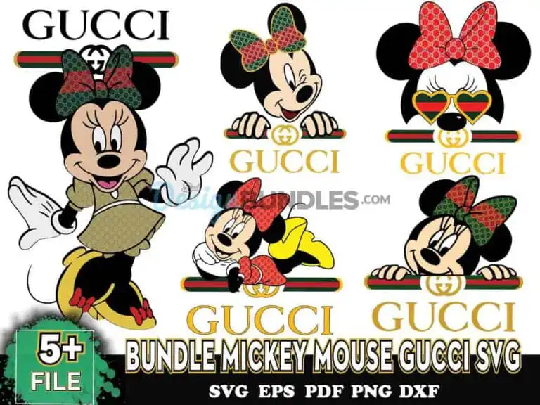Bundle Mickey Mouse Gucci SVG