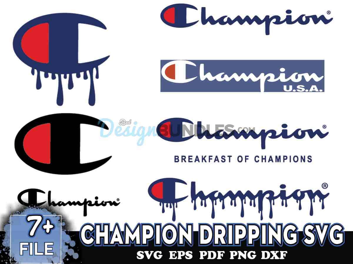Champion Dripping Svg, Dripping Logo Svg, Logo Brand Svg Instant ...