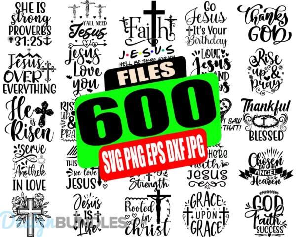 Christian SVG Bundle, Jesus SVG Face, Religious SVG Files