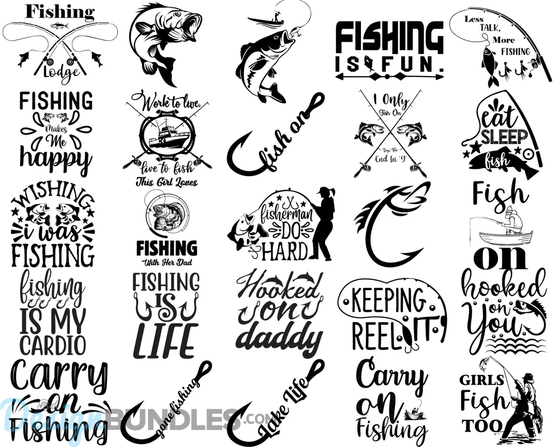 Fishing SVG Bundle, Fishing Download SVG For Cricut, Fisherman SVG File ...