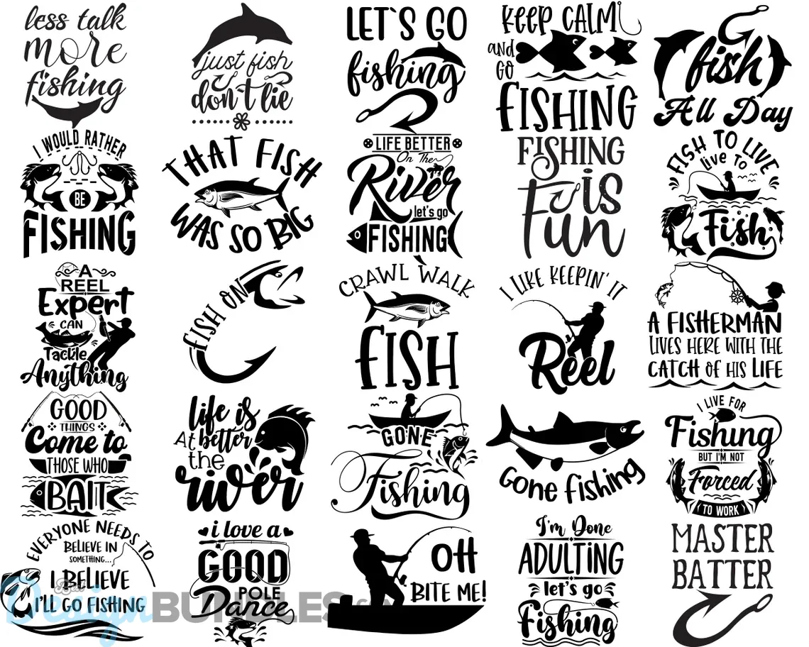 Fishing SVG Bundle, Fishing Download SVG For Cricut, Fisherman SVG File ...