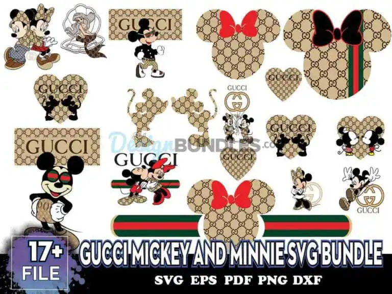 Gucci Mickey And Minnie Svg Bundle