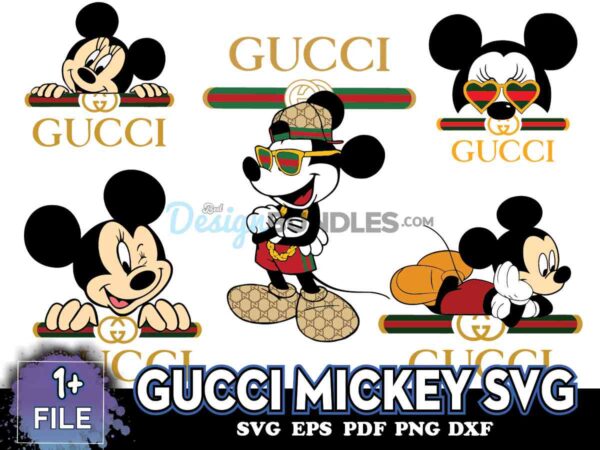 Gucci Mickey Svg, Gucci Logo Svg, Disney Mickey Svg, logos Svg