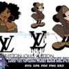Louis Vuitton Logo Mickey Black Girl Svg Bundle LV Svg 1