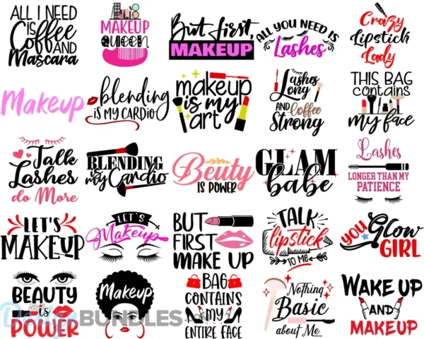 Makeup SVG, Makeup Quote SVG, Makeup Eyelash SVG Instant Download ...