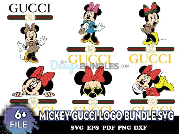 Mickey Gucci Logo Bundle Svg, Mickey Svg, Gucci vg, Gucci Logo Svg