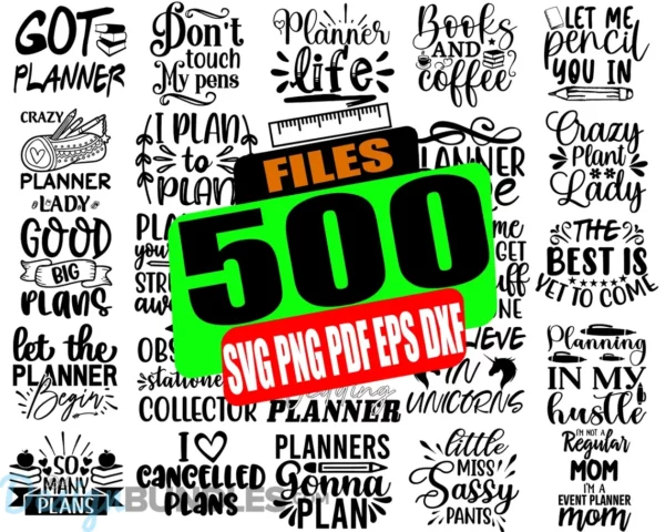 Planner Quotes SVG Bundle, Planner Girl SVG file, Planning SVG