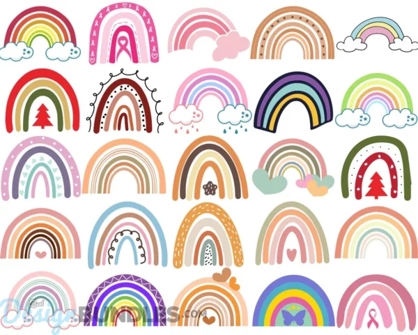 Rainbow SVG bundle Rainbow designs SVG file Rainbow SVG for cricut Boho Rainbow svg file png cut file cricut file clipart 4