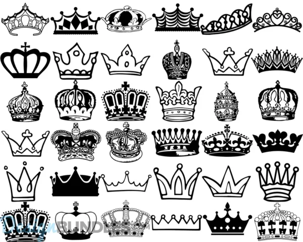 Royal Crown SVG bundle Crown svg file King Crown svg Queen crown svg Crown svg for men women crown silhouette clipart png 2