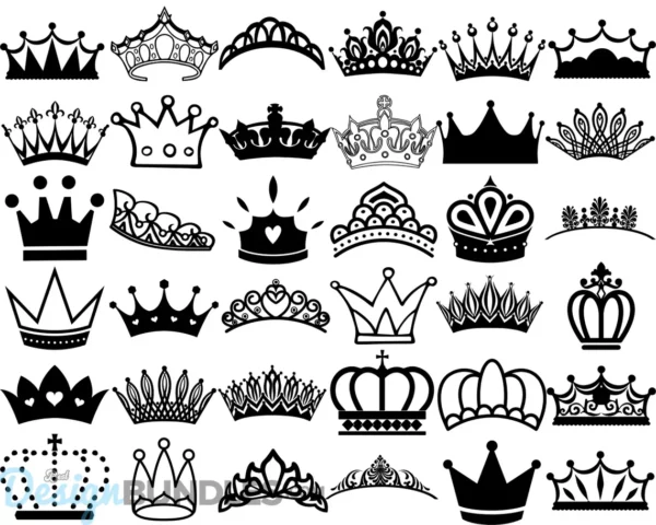 Royal Crown SVG bundle Crown svg file King Crown svg Queen crown svg Crown svg for men women crown silhouette clipart png 4