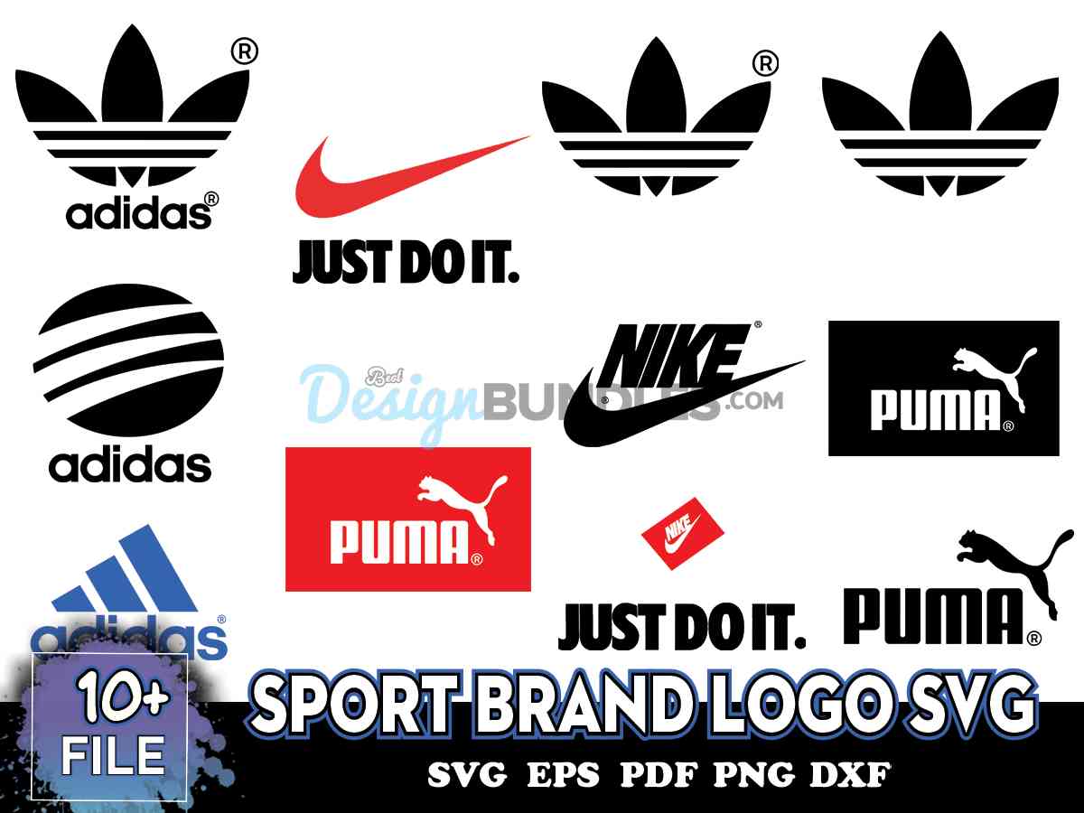 Sport Brand Logo Svg, Adidas Svg, Nike Svg, Puma Svg, Logo Bundle Svg ...