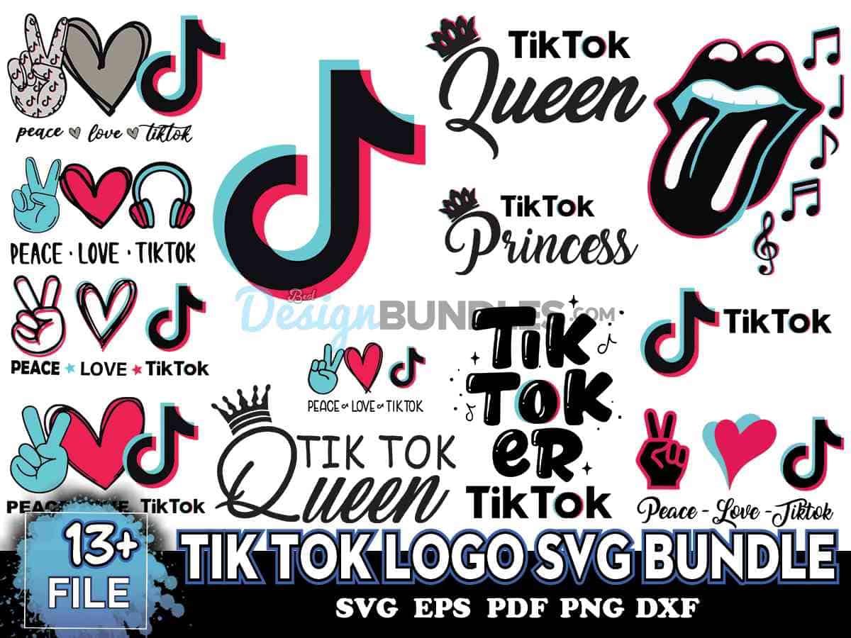 Tik Tok Logo Svg Bundle, File For Cricut, For Silhouette Instant ...