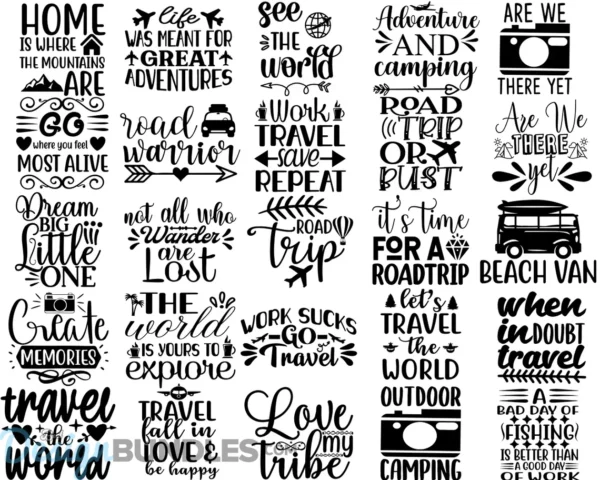 Travel SVG Bundle Travel quotes SVG files Travel svg cut file for cricut travel png cut file cricut file printable silhouette 3