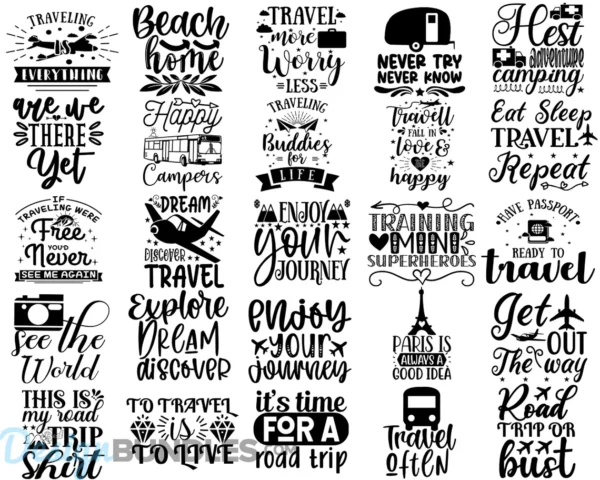 Travel SVG Bundle Travel quotes SVG files Travel svg cut file for cricut travel png cut file cricut file printable silhouette 4