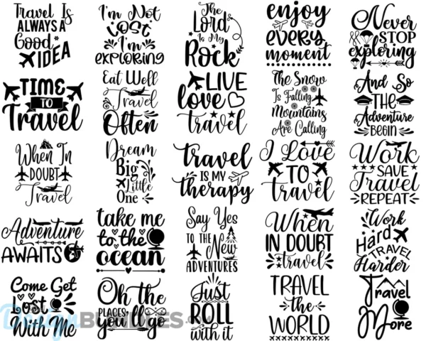 Travel SVG Bundle Travel quotes SVG files Travel svg cut file for cricut travel png cut file cricut file printable silhouette 5