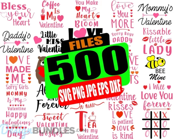 Valentines SVG bundle, Valentines Day SVG file for cricut, Valentines love SVG, Valentines kids svg, png file, cut file, cricut file (1)