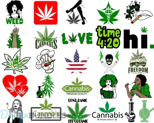 Weed Leaf SVG Bundle Marijuana SVG 420 weed SVG Cannabis svg for cricut cannabis leaf png cut file 4