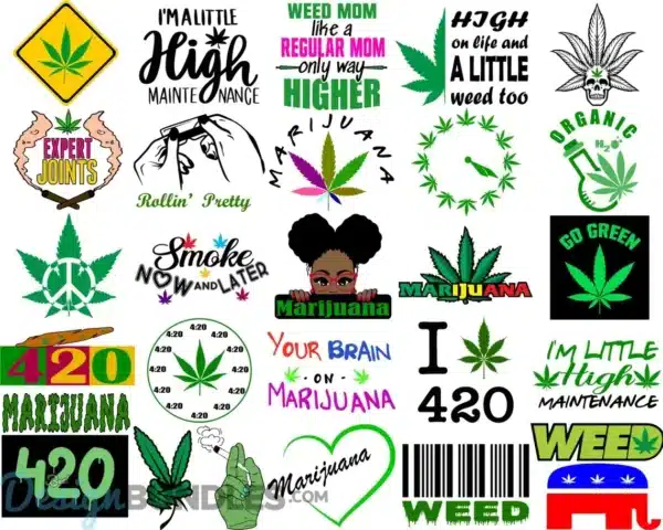 Weed Leaf SVG Bundle Marijuana SVG 420 weed SVG Cannabis svg for cricut cannabis leaf png cut file 5