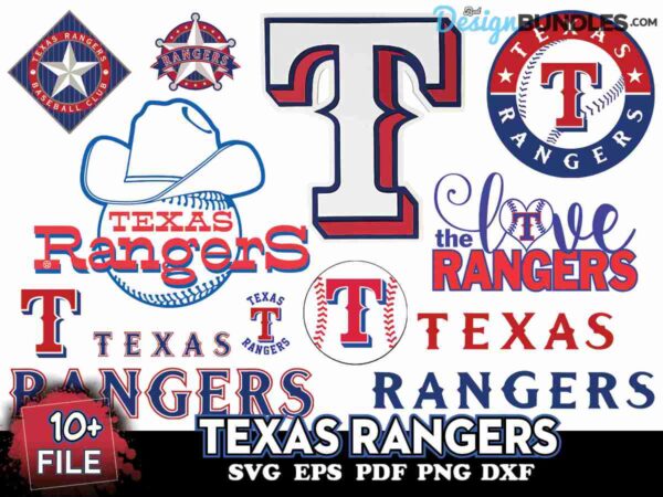 10+ FILE Texas Rangers Svg Bundle