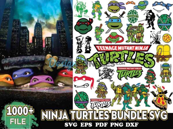 1000 Files Ninja Turtles Bundle Svg, Cartoon Svg, Super Svg