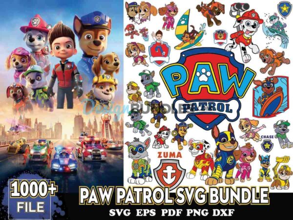 1000 Files Paw Patrol Svg Bundle, Paw Patrol Svg, Paw Patrol Clipart