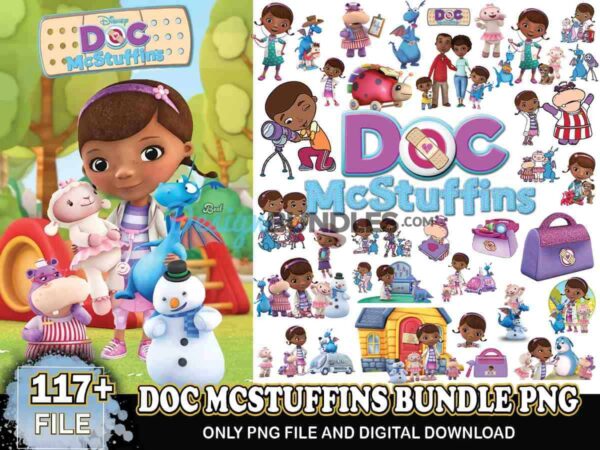 117 Files Doc McStuffins Bundle Png, Cartoon Png
