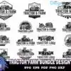 15 Files Tractor Farm Bundle Design Svg Tractor Farm Logo 100x100
