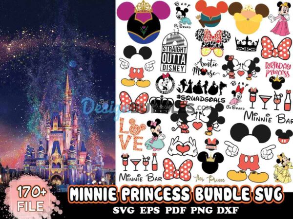 170+ Minnie Princess Bundle Svg, Disney Svg, Mouse Svg