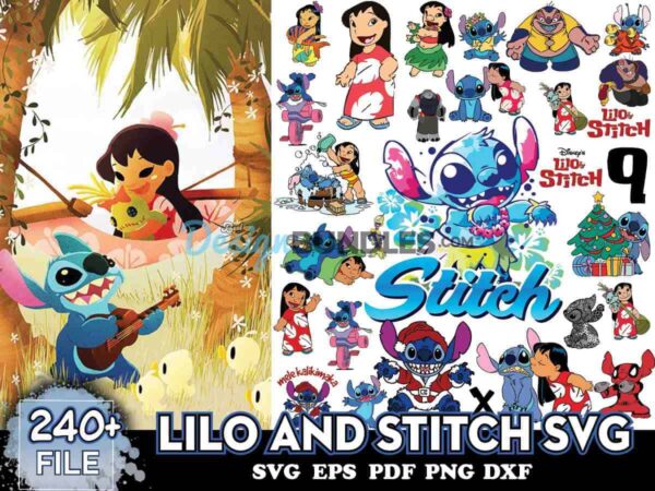 240+ Files Stitch Svg, Lilo And Stitch Svg, Cartoon Svg