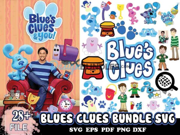 25+ Blues Clues Bundle Svg, Cartoon Svg, Cute Dog Svg