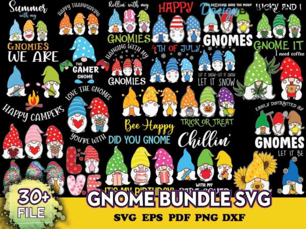 30 Gnome Bundle Svg, Gnome Bundle Svg