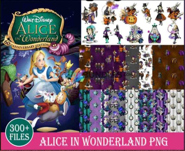 300+ Alice In Wonderland Bundle Png, Disney Png