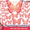 40 Butterfly 3D Bundle Svg Butterfly Svg