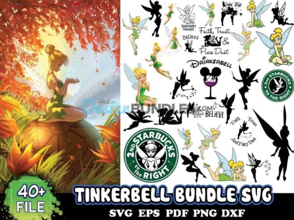 40+ Files Tinkerbell Bundle Svg, Disney Svg, Fairy Svg Instant Download ...