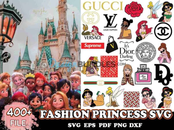 400+ Fashion Princess Bundle Svg, Disney Svg