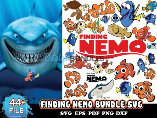 44 Finding Nemo Bundle Svg, Nemo Svg, Mickey Svg