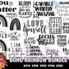 48 Files Boho Rainbow Bundle Svg Boho Rainbow