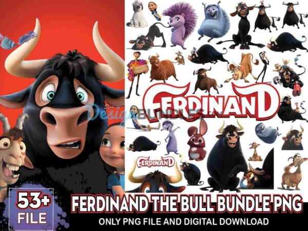 53 Files Ferdinand The Bull Bundle Png, Cartoon Png