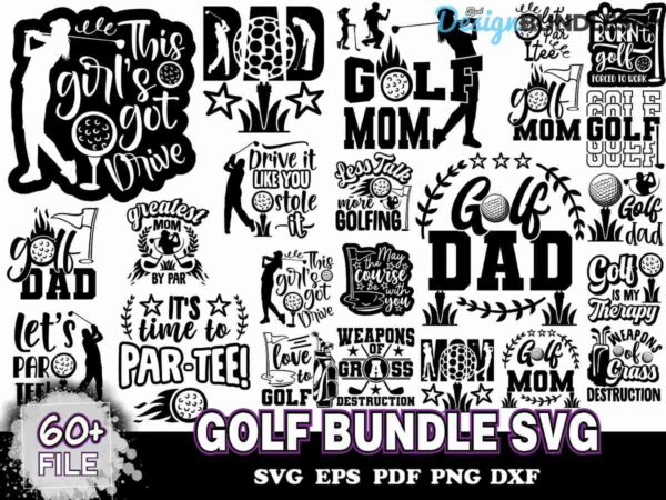 60 Files Golf Bundle Svg, Golf Svg, Golf Svg Bundle