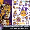 60 Files Los Angeles Lakers Basketball Team Svg Bundle