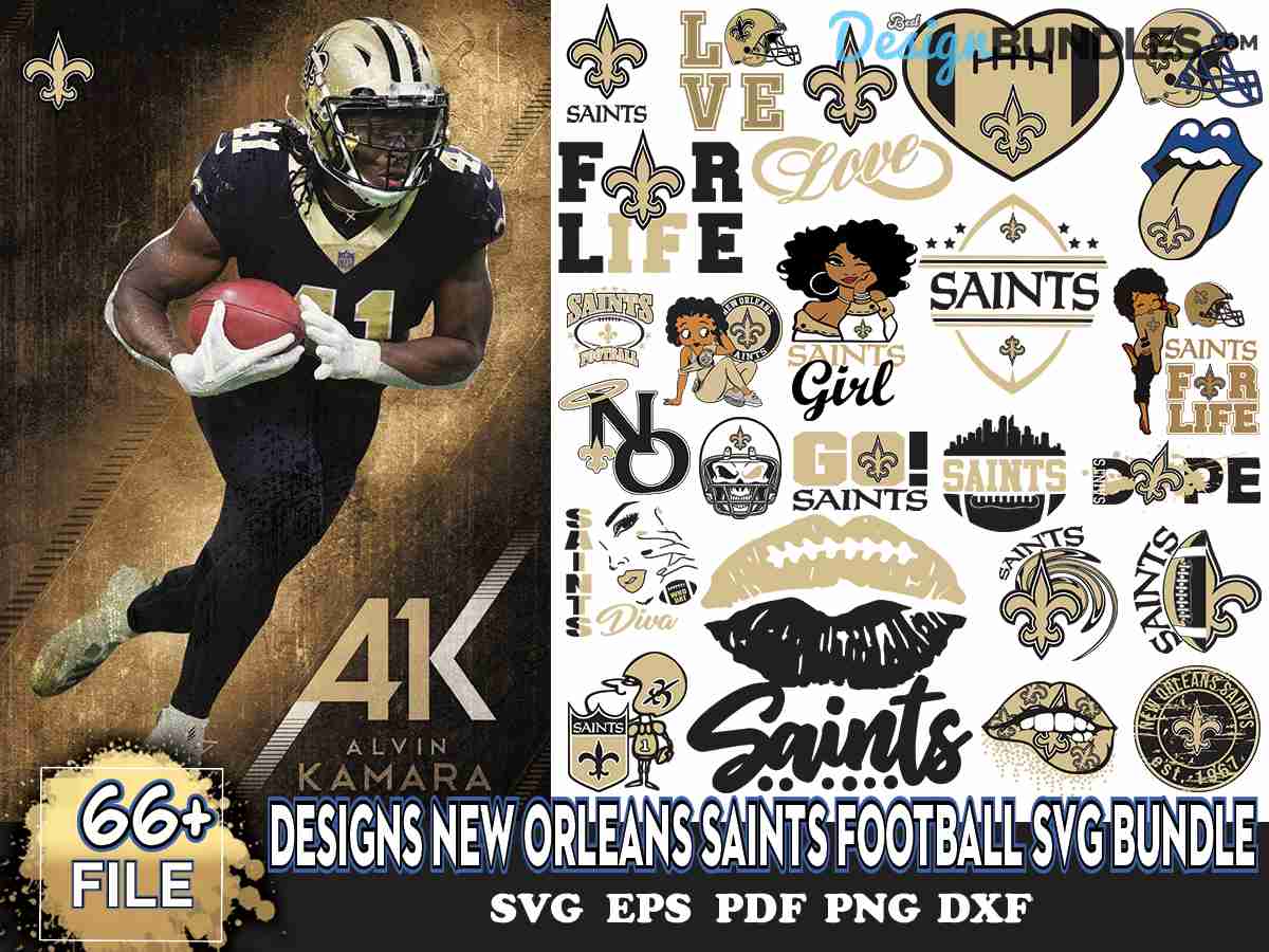 66+ Designs New Orleans Saints Football Svg Bundle, Sport Svg Instant ...