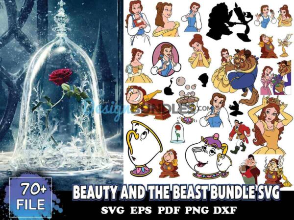 70+ Beauty And The Beast Bundle Svg, Disney Svg